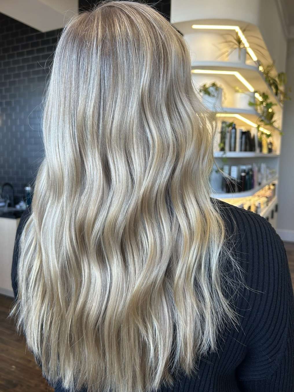 Blonde highlights done by Brooklyn colorist at The Bird House Hair Salon in Brooklyn, NY