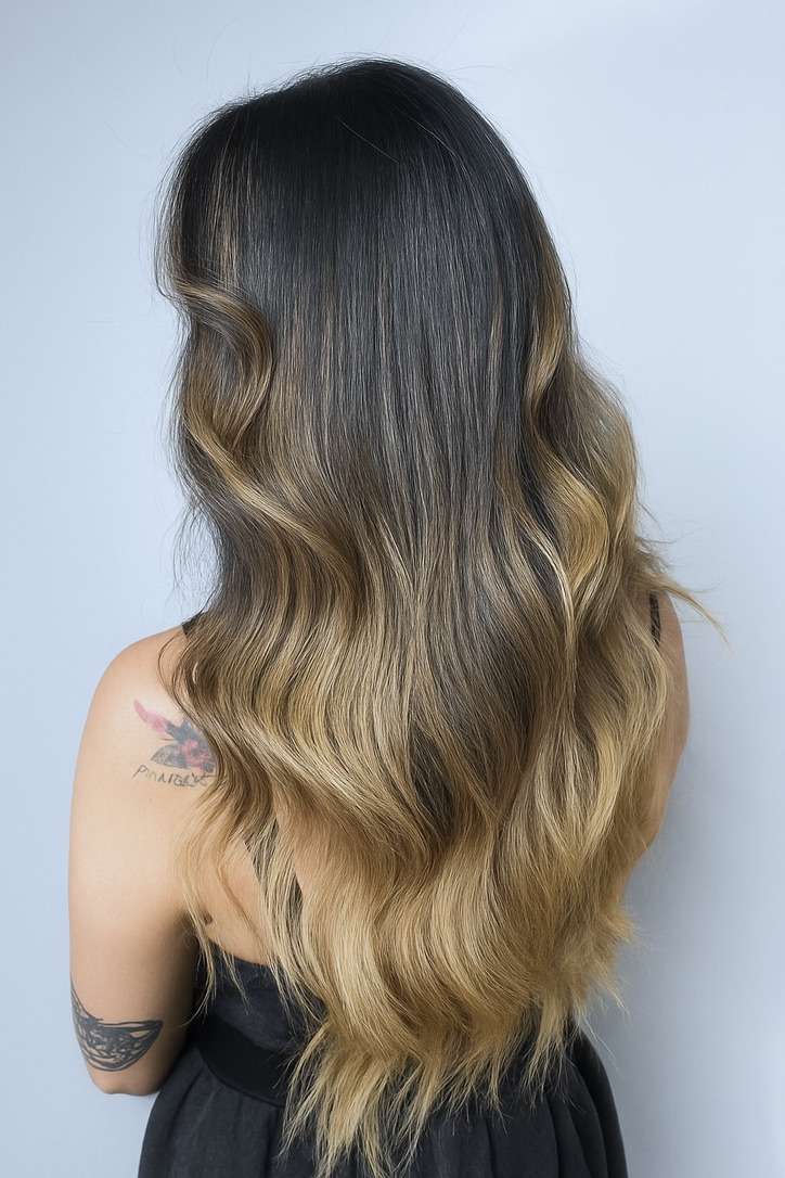 Color, blowout and styling done by Brooklyn hairstylist at The Bird House Hair Salon in Brooklyn, NY