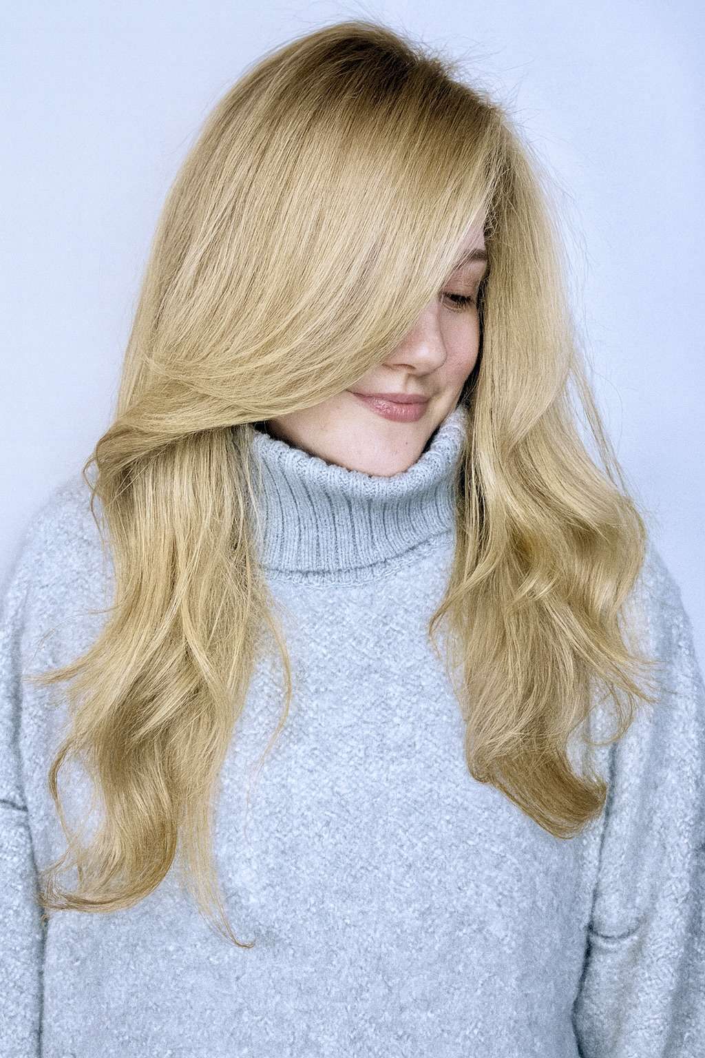 Color, blowout and styling done by Brooklyn hairstylist at The Bird House Hair Salon in Brooklyn, NY