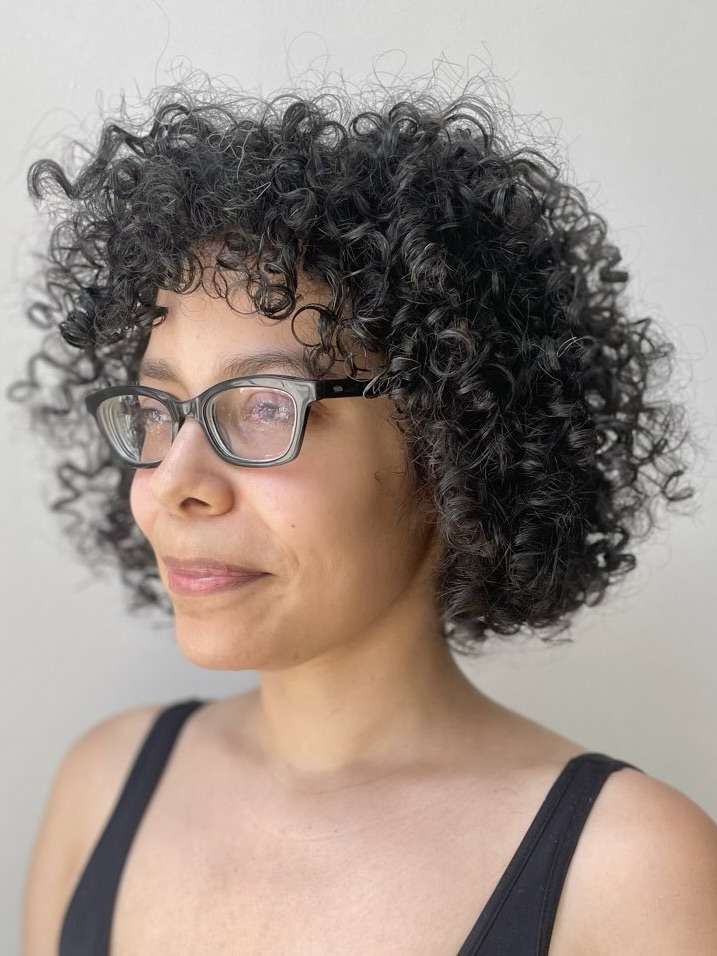 Haircut and style done by Brooklyn hairstylist at The Bird House Hair Salon in Brooklyn, NY
